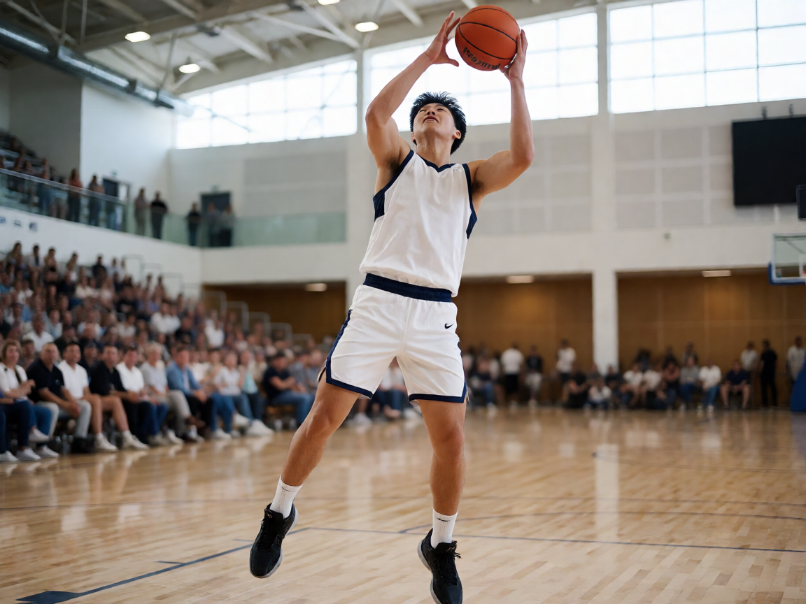 NBA篮球比赛现场，球员争抢篮板球